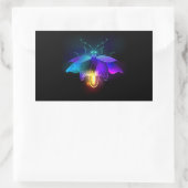 Sticker Rectangulaire Neon Firefly sur noir (Sac)