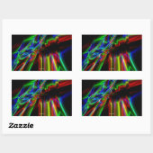 Sticker Rectangulaire Neon Lightning (Feuille)