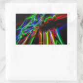 Sticker Rectangulaire Neon Lightning (Sac)