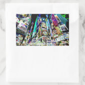 Sticker Rectangulaire Neon New York (Sac)