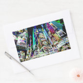 Sticker Rectangulaire Neon New York (Enveloppe)