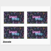 Sticker Rectangulaire Neon Purim (Feuille)