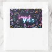 Sticker Rectangulaire Neon Purim (Sac)