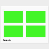 Sticker Rectangulaire Neon Vert Lumière brillant Mode Couleur Tendance 2 (Feuille)