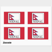 Sticker Rectangulaire Népal (Feuille)