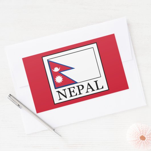 Sticker Rectangulaire Népal (Enveloppe)