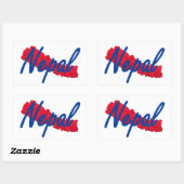 Sticker Rectangulaire Népal (Feuille)
