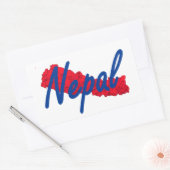 Sticker Rectangulaire Népal (Enveloppe)