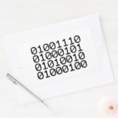 STICKER RECTANGULAIRE NERD BINAIRE (Enveloppe)