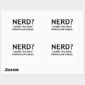 Sticker Rectangulaire NERD ? Drôle, design geek (Feuille)