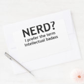 Sticker Rectangulaire NERD ? Drôle, design geek (Enveloppe)