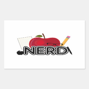 Sticker Rectangulaire Nerd - Logo