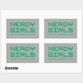 Sticker Rectangulaire Nerdy Girls 2 (Feuille)