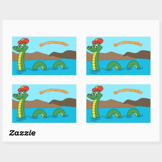 Sticker Rectangulaire Nessie (Feuille)