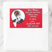 Sticker Rectangulaire Nettoie ! (Sac)