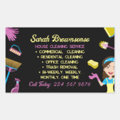 Sticker Rectangulaire Nettoyage de la main (Devant)