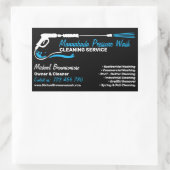 Sticker Rectangulaire Nettoyage de l'alimentation à pression noire profe (Sac)