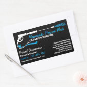 Sticker Rectangulaire Nettoyage de l'alimentation à pression noire profe (Enveloppe)