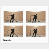 Sticker Rectangulaire Nettoyage de tapis (Feuille)
