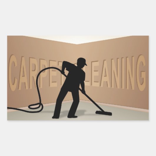 Sticker Rectangulaire Nettoyage de tapis (Devant)