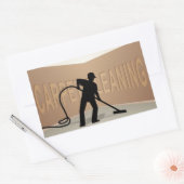 Sticker Rectangulaire Nettoyage de tapis (Enveloppe)