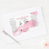 Sticker Rectangulaire Nettoyeur à cils noir rose (Enveloppe)