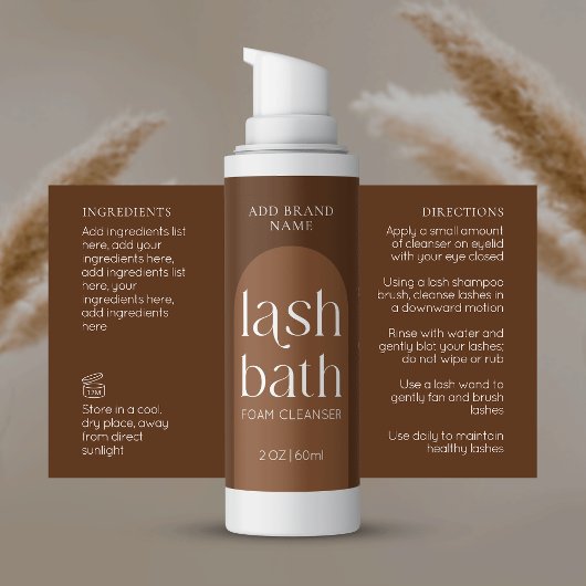 Sticker Rectangulaire Nettoyeur à laveuse à lash Boho en terre cuite mod