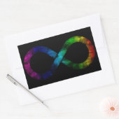 Sticker Rectangulaire Neurodiversité Arc-en-ciel Infinité Aquarelle (Enveloppe)