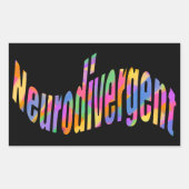 Sticker Rectangulaire Neurodivertissement typographie Neurodiversité Sen (Devant)