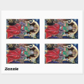 Sticker Rectangulaire NEUROMANCER, bleu rouge (Feuille)