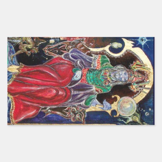 Sticker Rectangulaire NEUROMANCER, bleu rouge (Devant)