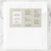 Sticker Rectangulaire Neutral Beige Boho Pattern Logo 4OZ Cosmo Bottle (Sac)