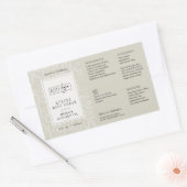 Sticker Rectangulaire Neutral Beige Boho Pattern Logo 4OZ Cosmo Bottle (Enveloppe)