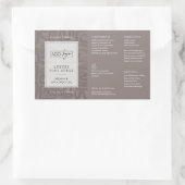 Sticker Rectangulaire Neutral Taupe Beige Boho Logo 4OZ Cosmetic Bottle (Sac)