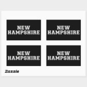 Sticker Rectangulaire New Hampshire (Feuille)