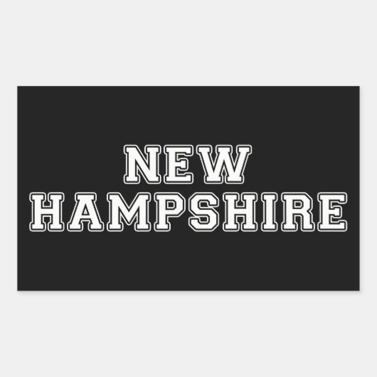 Sticker Rectangulaire New Hampshire (Devant)