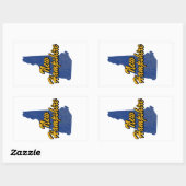 Sticker Rectangulaire New Hampshire (Feuille)