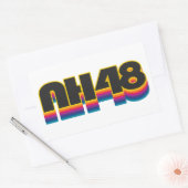 Sticker Rectangulaire New Hampshire 48 Rainbow (Enveloppe)