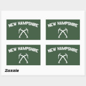 Sticker Rectangulaire New Hampshire Ice Escalade (Feuille)