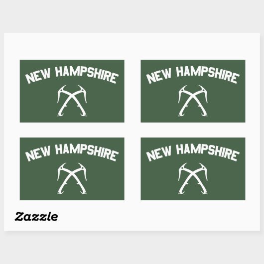 Sticker Rectangulaire New Hampshire Ice Escalade (Feuille)