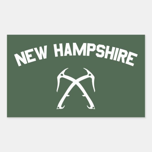 Sticker Rectangulaire New Hampshire Ice Escalade (Devant)