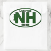 Sticker Rectangulaire New Hampshire Live Feed or Die (Sac)
