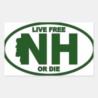 Sticker Rectangulaire New Hampshire Live Feed or Die