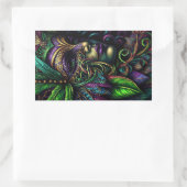 Sticker Rectangulaire New Orleans Mardi Gras Art Abstrait (Sac)