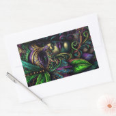 Sticker Rectangulaire New Orleans Mardi Gras Art Abstrait (Enveloppe)