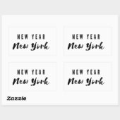 Sticker Rectangulaire New Year New York (Feuille)