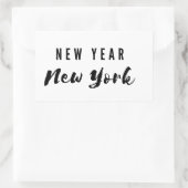 Sticker Rectangulaire New Year New York (Sac)