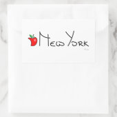Sticker Rectangulaire New York Big Apple (Sac)
