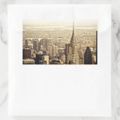 Sticker Rectangulaire New York City - Chrysler Building (Sac)
