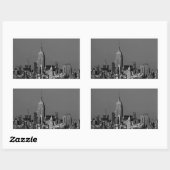 Sticker Rectangulaire New York City Manhattan Skyline (Feuille)